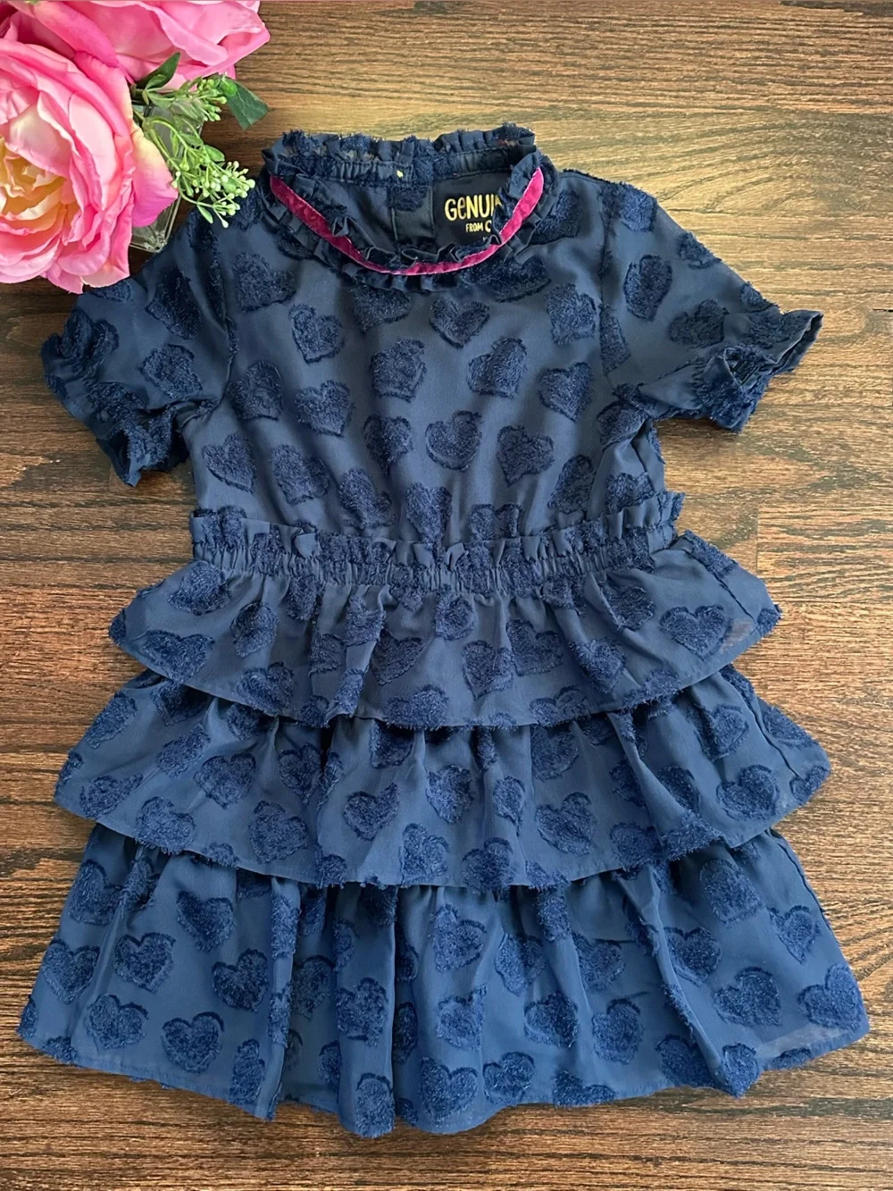 Osh Kosh ruffled heart dress, size 4T